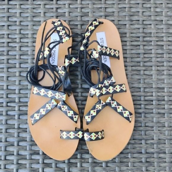 Steve Madden Flat Gladiator Sandals - Picture 1 of 7